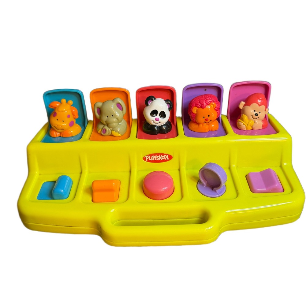 Playskool Busy Poppin Pals Animals Numbers Interactive Toddler Toy Yellow